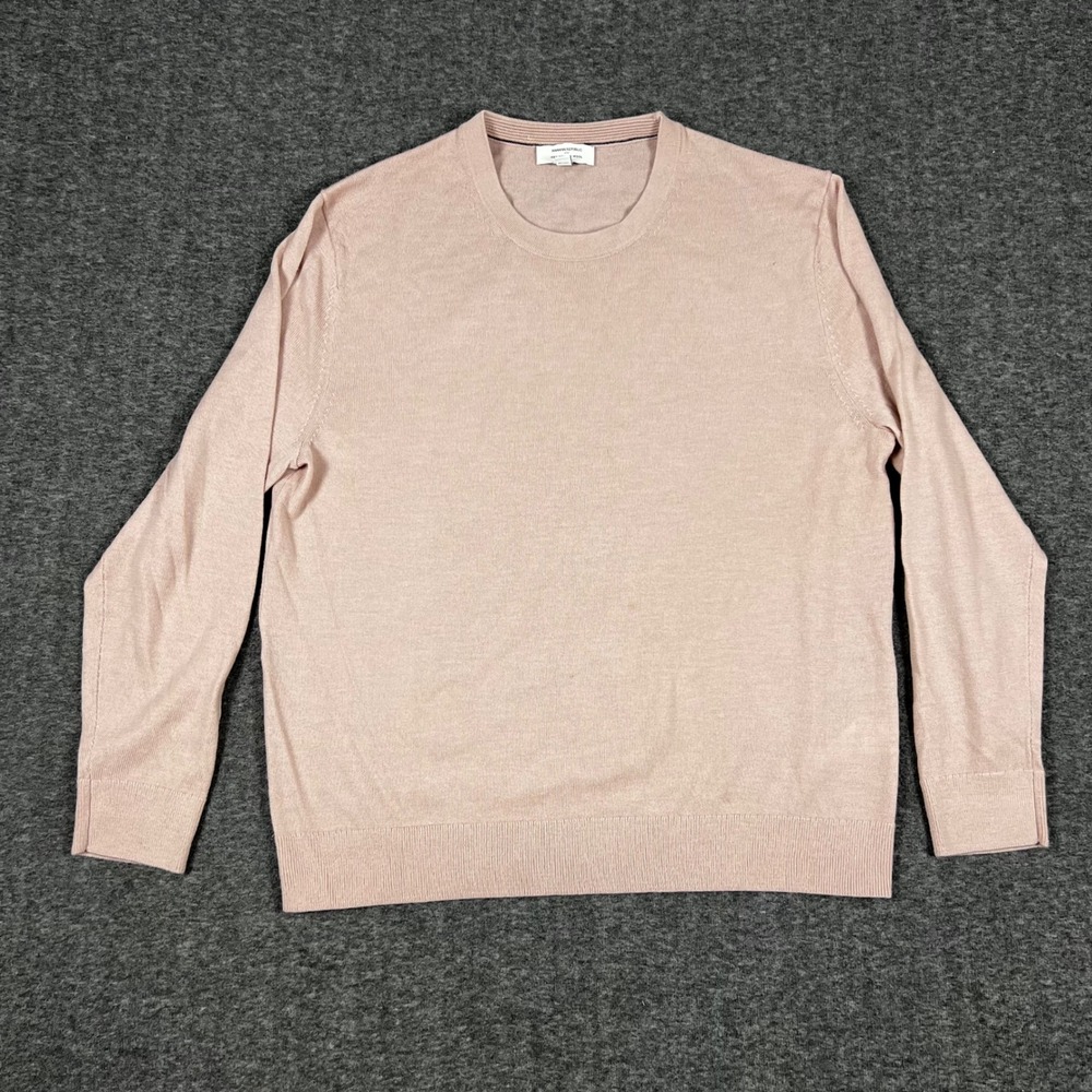 Banana Republic 100% Merino Wool Long Sleeve Pullover Sweater Men's Large Pink